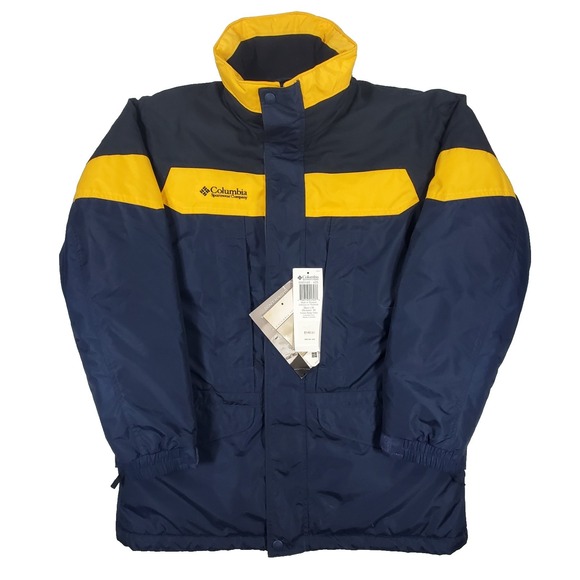 Columbia Other - Columbia Timber Ridge Parka Jacket Mens M Navy Yellow Insulated Coat
